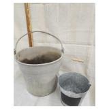 Vtg. Galvanized bucket, Tin bucket