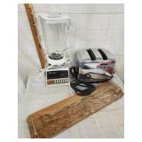 Osterizer Galaxie mixer, Toaster, serving board