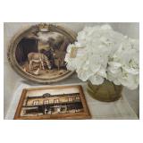 Lifelike Flower arrangement, Oval french country