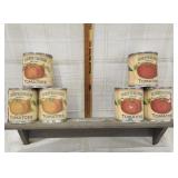 Vtg. Tomato cans display