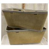 2 Antique Grocery Store Shopping Totes