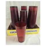 24 red tumblers
