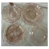 Pink depression glassware