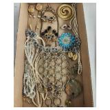 Vtg. Jewelry Brooches,  Necklaces,  Earrings