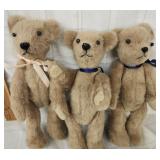 3 vtg. Mohair Teddy Bear