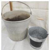 Vtg. Galvanized bucket, Tin bucket