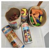 Vtg. Playskool  Building blocks , Lincoln logs