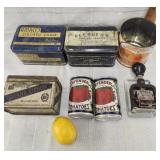 Vtg. Bates Numbering Machine, AMACO chalk tin,