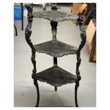 Three tier small corner table
