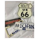 ROUTE 66 metal sign, Colts & Hooters License