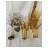 Vtg. Libbey glasses strawflower, Brockway ,