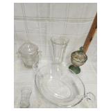 Vtg Fostoria glass dish, Early American glass