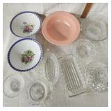 Vtg. Japan bowls, vtg. Glass candy dish , c