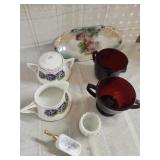 Vtg. Anchor Hockings Royal Red glass
