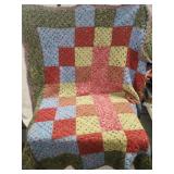 Vtg. Handmade crochet throw 48in by 60