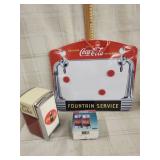 Vtg. Coke Napkin holder, vtg. Coke magnet h