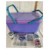 Crafting container with Lots of  Beads