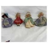 (4) bisque storybook dolls