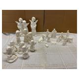 Ceramic Angels & Nativity Set