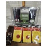 Briggs &Stratton air filters, 2 tumblers, Helmet