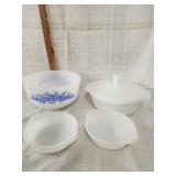 Vtg. Federal glass mixing bowl , Vtg. Fire king