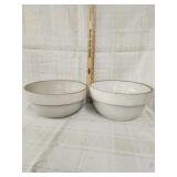 2 Vtg. Stoneware mixing bowls
