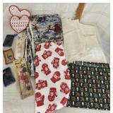 Vtg. Fabric remnants,  shoe laces