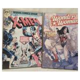2 wood plaque 1 marvel comic 1 wonder woman