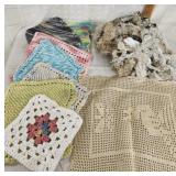 Handmade pot holders, fabric trim