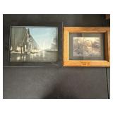 2 framed photographs