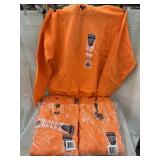 5 Gildan Hooded Sweatshirts Sz M Safety Orange