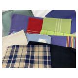 Assorted fabric pieces, fabric place mats