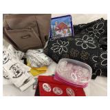 "Thirty-one" craft bag, black fabric, Purdue