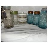 Assortment of canning jars ball and drey