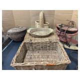 (5) woven baskets
