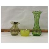 Art glass and an ashtray