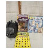4 Batman Masks, Groot car charger, Poker