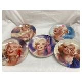 Marilyn Monroe 5 piece Collector plate set