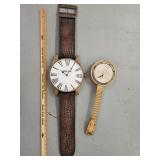 Vtg. Banjo, Metal watch wall clock