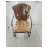 Vtg. Mid century metal chair