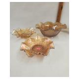 Vtg. Marigold  Carnival glass bowls