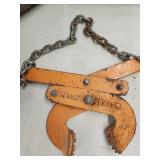 Steel pallet puller clamp