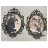 2 Vtg. Italian bubble glas frames