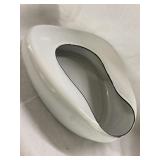 Vintage White Enamelware Bedpan