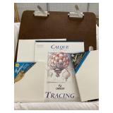 Large art case, tracing paper, art canvas, art