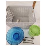 Vtg. Blue Fenton Hobnail glass bowl , Vtg 3