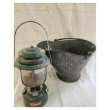 Coleman lantern,  Vtg. Ash bucket