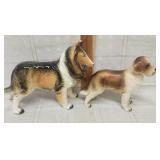Vtg. Ceramic  Collie lassie, Vtg. St. Benard