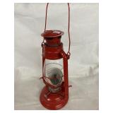Red Kerosene Lamp 12"H