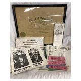 Brandywine Hall memorabilia, 1920 framed